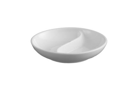 RC Round Dish White With Divider