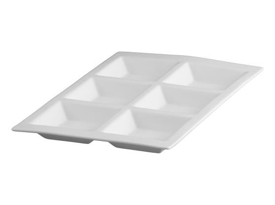 RC Rect. 6 Comp. Platter 13''
