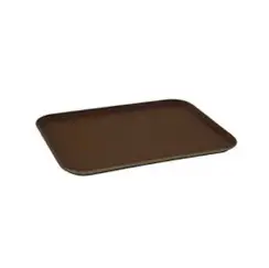 Trueber Anti Skid Tray Rectangular, 10''X14'', Brown